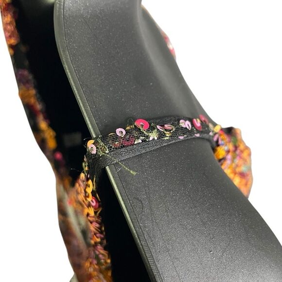 Dress The Population Elisa Embroidered Sequin Dress Medium Papaya Gown Sparkly - Picture 7 of 14